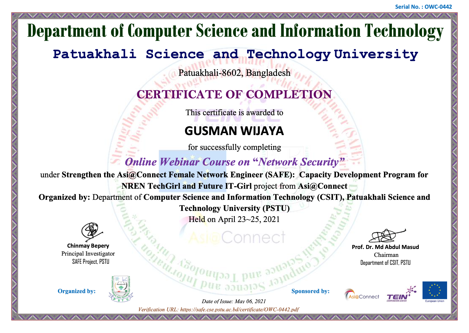 Certificate Image